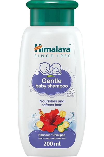 Himalaya No Tears Gentle Baby Shampoo with Hibiscus & Chickpeas, Suitable for Delicate Newborn Skin,