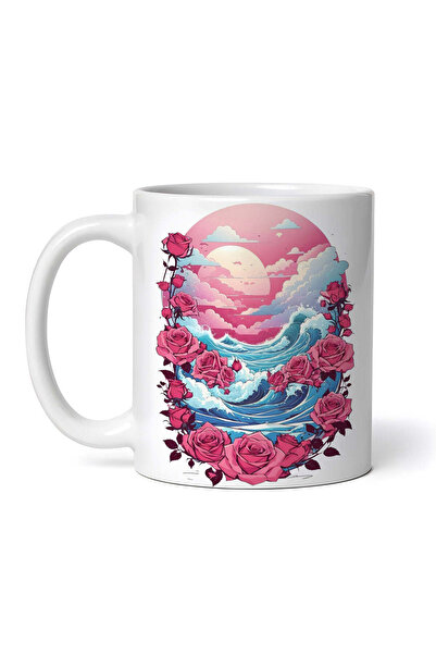 INOVATIX Personalized white mug, River of Roses, INOVATIX®. 330ml