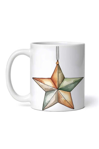 OEM Cană albă personalizată, Stea de Crăciun, Inovatix®. 330ml