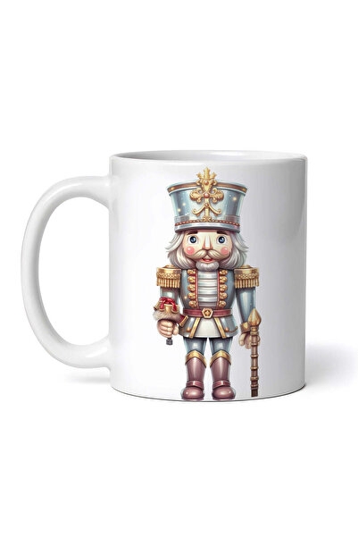 OEM Cană albă personalizată, Soldat cu sceptru de Crăciun, Inovatix®. 330 ml