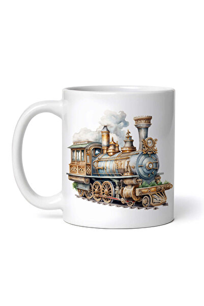 OEM Cană albă personalizată, Locomotiva Vintage Acota, INOVATIX®. 330ml