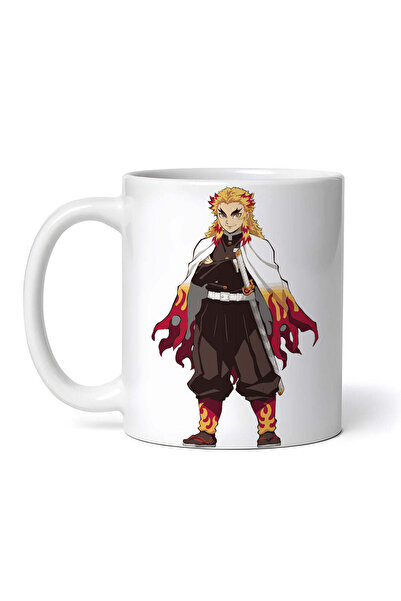 OEM Cană albă personalizată, Senjuro Rengoku Demon Slayer, INOVATIX®. 330 ml