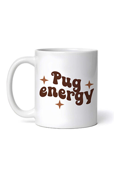 OEM Cană albă personalizată, energie Pug, INOVATIX®. 330 ml