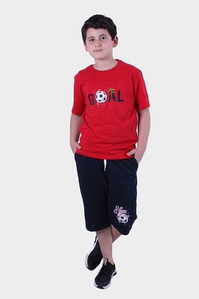 FYK KİDS BOY'S BOTTOM-TOP CAPRY-THE SHIRT SET