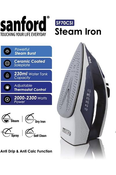 Sanford Ceramic Steam Iron 2300 WATT