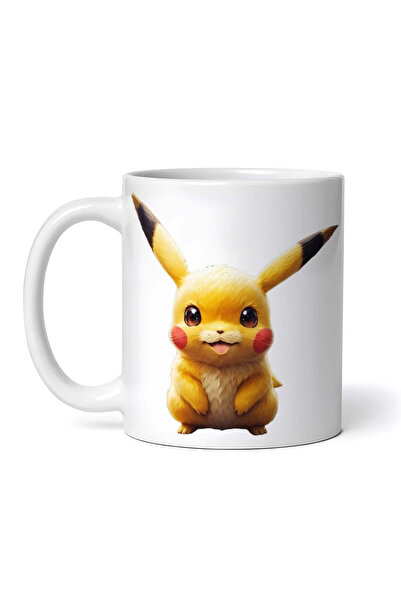 OEM Cană albă personalizată, portret Pokemon Pikachu, INOVATIX®. 330 ml