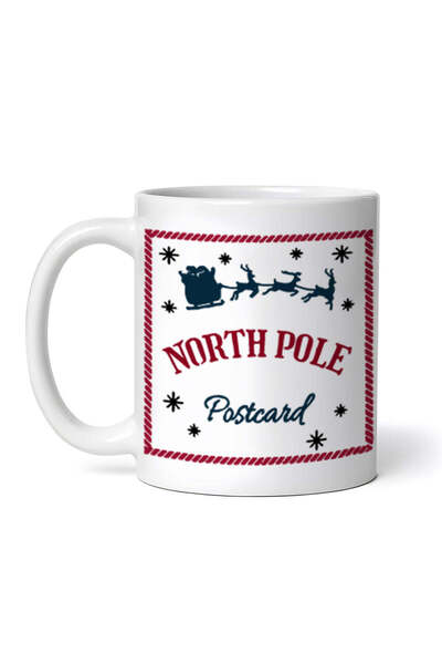 OEM Cană albă personalizată, carte poștală Polul Nord, INOVATIX®. 330ml