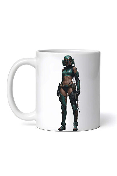 OEM Εξατομικευμένη Λευκή Κούπα, Star Wars Miss Mandalorian, Inovatix®. 330ml