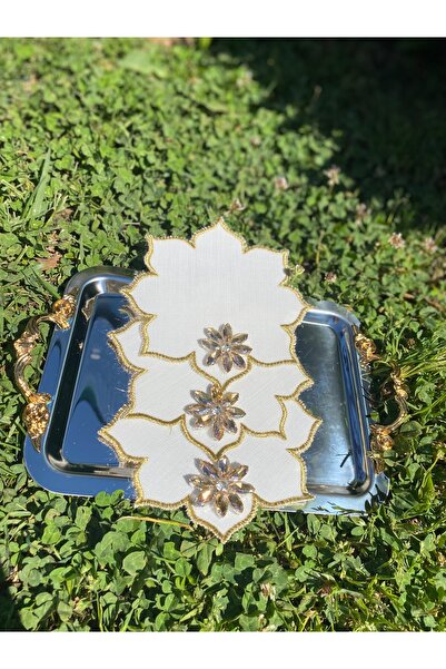 BÜŞRA Kahve Yanı Sunum Peçetesi Taşlı 3 Adet