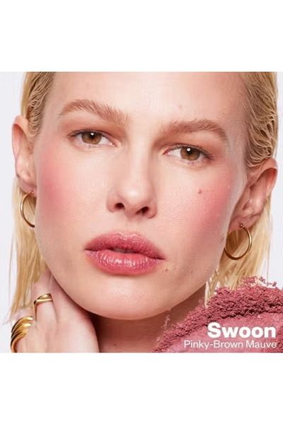 KOSAS Blush is Life Baked Talc-Free Dimensional + Brightening Blush, Swoon - Pinky Brown Mauve