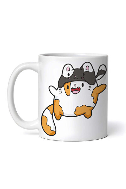 OEM Cană albă personalizată, model mic și Alita Cats At The Knife, Inovatix®....