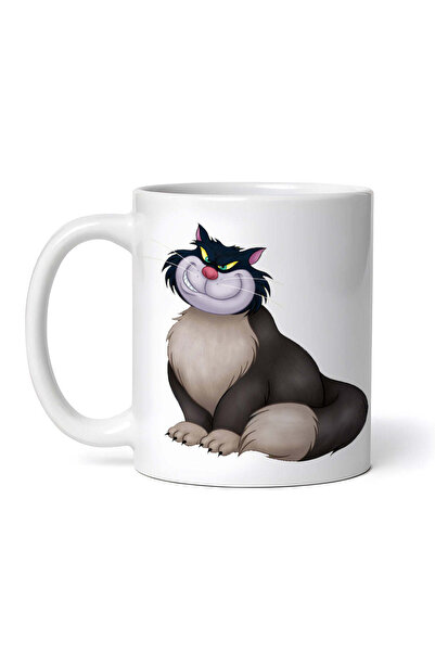 OEM Cană albă personalizată, Lucifer din Cenușăreasa plânge, INOVATIX®. 330ml