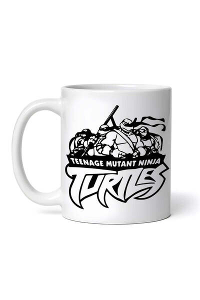 OEM Cană albă personalizată, Țestoasele Ninja, INOVATIX®. 330 ml