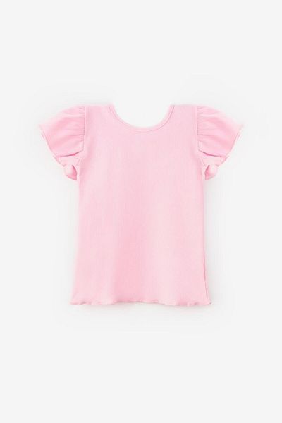 Le Mabelle Pink Girl's T-Shirt with Cross Back - Julie