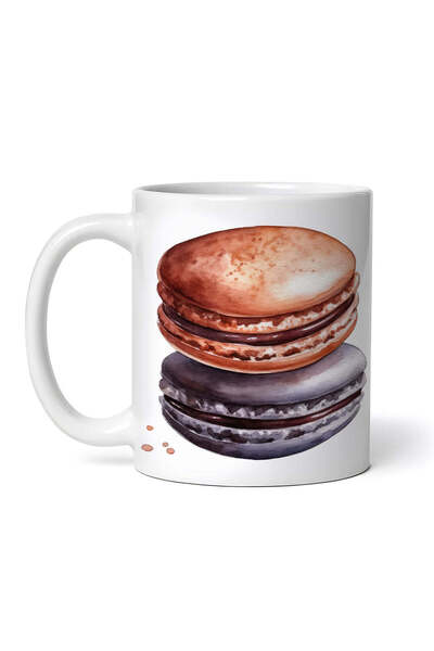 OEM Cană albă personalizată, Macarons cu ciocolată, INOVATIX®. 330ml