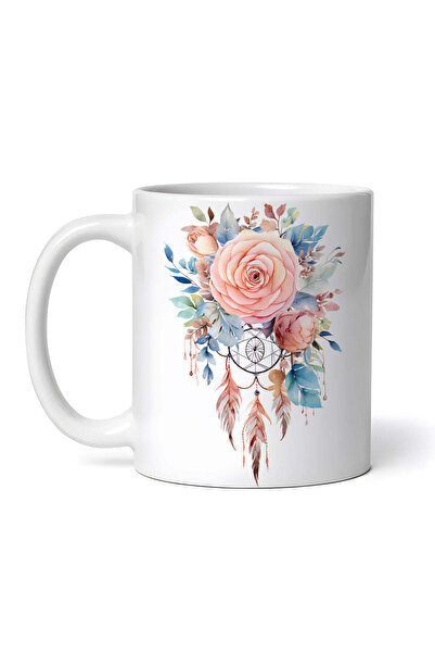 OEM Cană albă personalizată, parfum Dreamcatcher și flori, INOVATIX®. 330ml