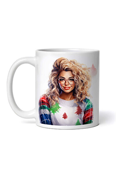 OEM Cană albă personalizată, pulover de iarnă Aurora, INOVATIX®. 330ml