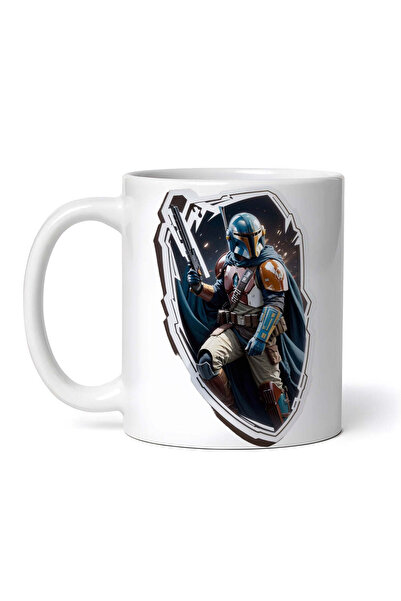 OEM Cană albă personalizată, Luptător cu cască în medalion, INOVATIX®. 330ml