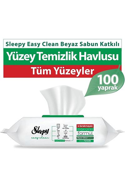Sleepy Easy Clean White Soap Added Surface Cleaning Towel 3 Pack 300 Sheets