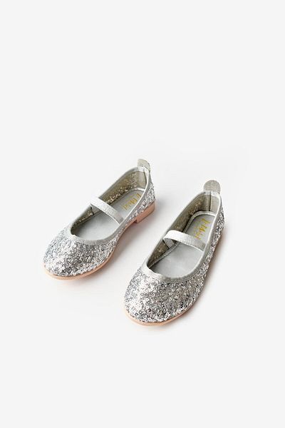 Le Mabelle Silver Sequined Girl's Ballerina Ballet