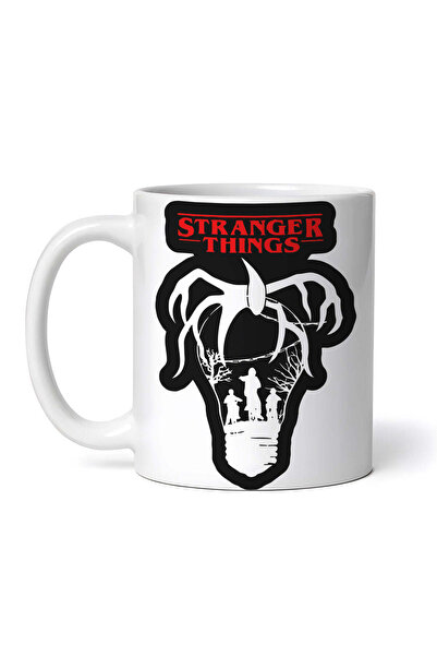 OEM Cană albă personalizată, Stranger Things, motocicliști și fantome, Inovatix®. 330 ml