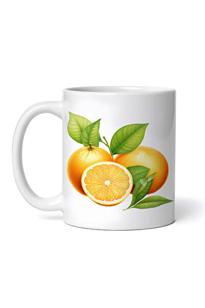 OEM Cană albă personalizată, portocalie, INOVATIX®. 330ml