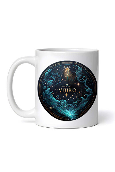 OEM Cană albă personalizată, simbol zodiacal Fecioară, Inovatix®. 330 ml