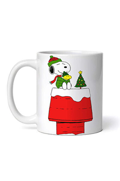 OEM Cană albă personalizată, Snoopy Crăciunul vine acasă, INOVATIX®. 330ml