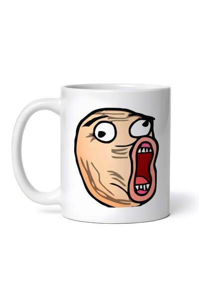 OEM Cană albă personalizată, meme cu expresie facială Lol, Inovatix®. 330 ml