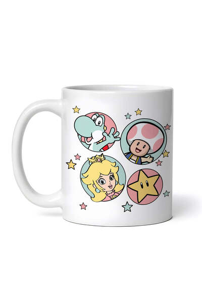 OEM Cană albă personalizată, Super Mario Prințesa Peach, INOVATIX®. 330 ml