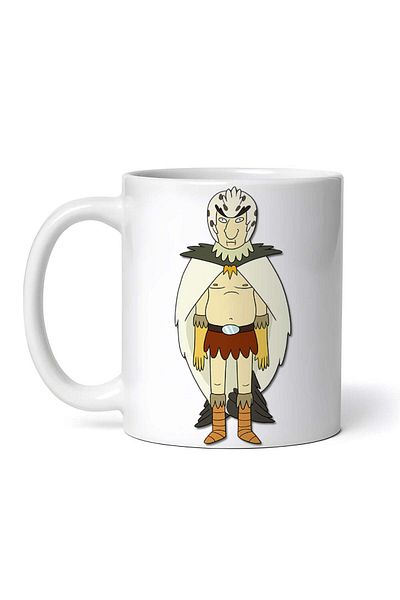 OEM Personalized white mug, Rick and Morty Birdperson, INOVATIX®. 330 ml