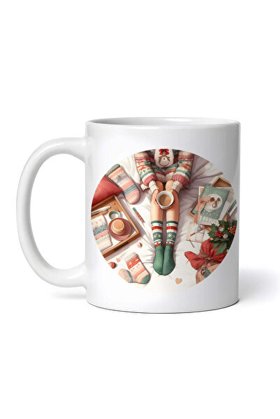 OEM Εξατομικευμένη Λευκή Κούπα, Χριστουγεννιάτικη Ζωγραφική Keira, Inovatix®....