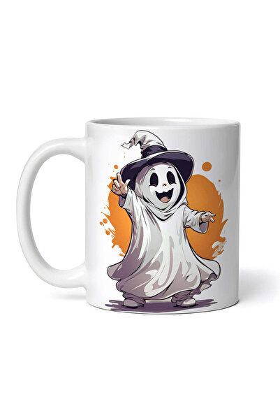 OEM Εξατομικευμένη Λευκή Κούπα, Φάντασμα Μάγισσας, Inovatix®. 330ml