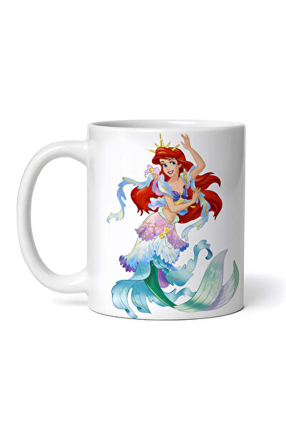 OEM Cană albă personalizată, Mica Sirenă Ariel dansând, INOVATIX®. 330ml