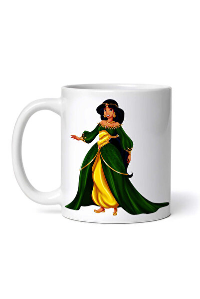 OEM Cană albă personalizată, Frumoasa Prințesă Jasmine, INOVATIX®. 330ml