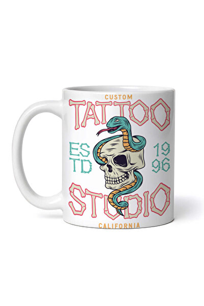 OEM Cană albă personalizată, Tattoo Studio California, INOVATIX®. 330 ml