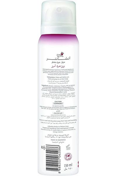 ENCHANTEUR Rose Oud Amour Perfumed Deodorant 150 ml