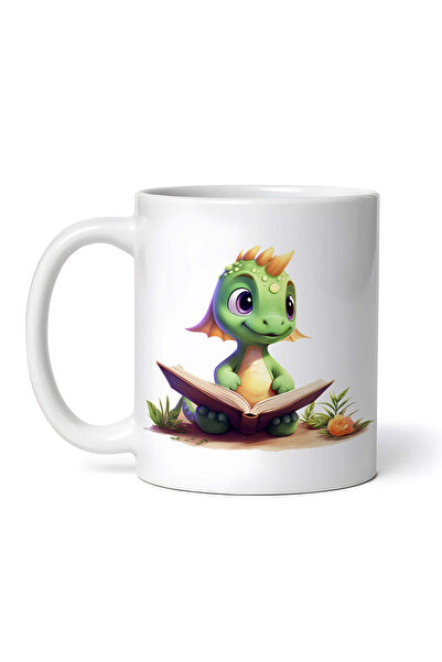 OEM Cană albă personalizată, Bebeluș de dinozaur Ares, INOVATIX®. 330ml