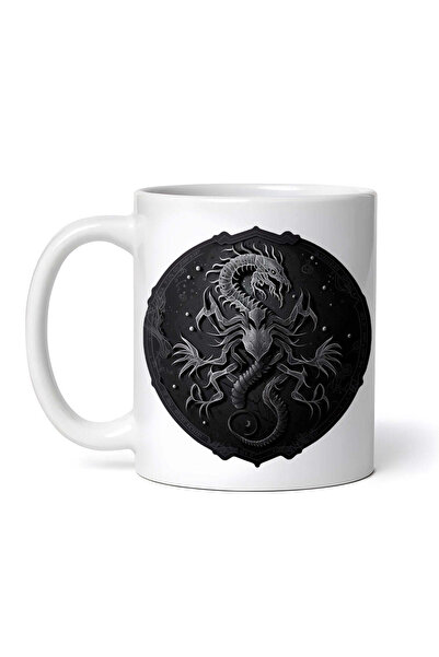 OEM Cană albă personalizată, zodia Scorpion, INOVATIX®. 330ml