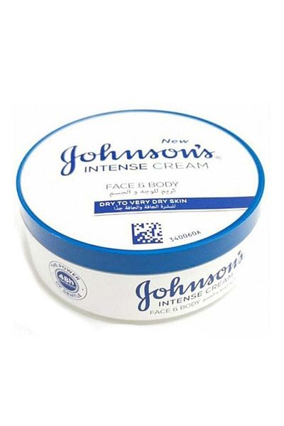 Johnson Intense Cream Face And Body 200ml (8341) --- جونسون كريم ترطيب للوجه والجسم 200مل