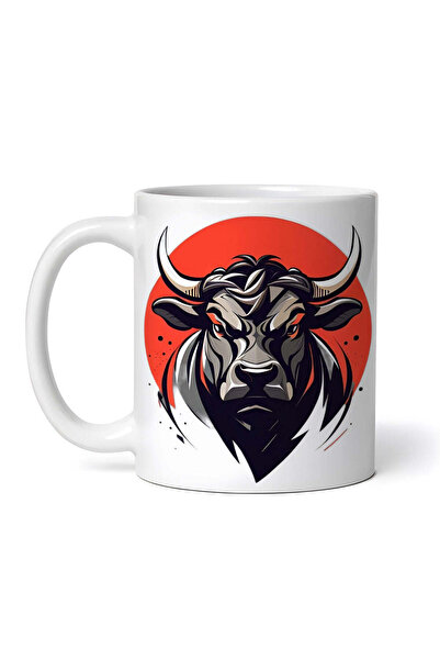 OEM Cană albă personalizată, Fierce Bull, Inovatix®. 330 ml