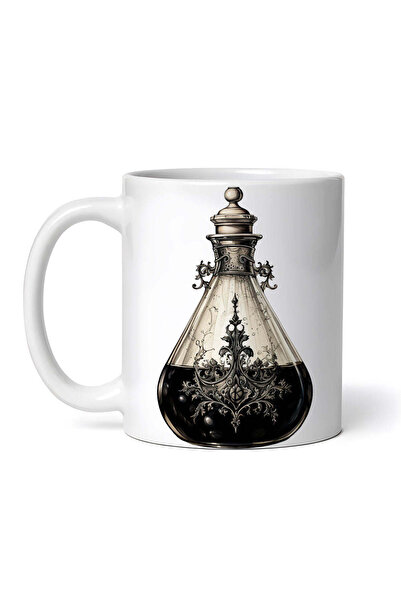 OEM Cană albă personalizată, sticlă de poțiune gotică vintage, INOVATIX®. 330ml