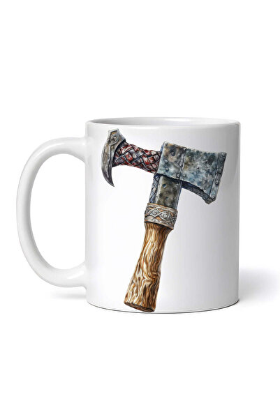 OEM Cană albă personalizată, topor viking, INOVATIX®. 330ml