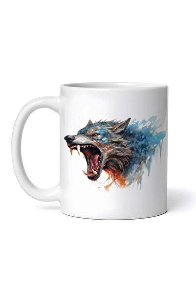 OEM Εξατομικευμένη Λευκή Κούπα, Μυθολογικός Λύκος Fenrir σε Χρώματα, Inovatix...
