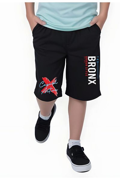 FYK KİDS Fyk Kids BRONX URBAN STYLE Text imprimat, pantaloni capri și pantaloni scurți pentru băieți