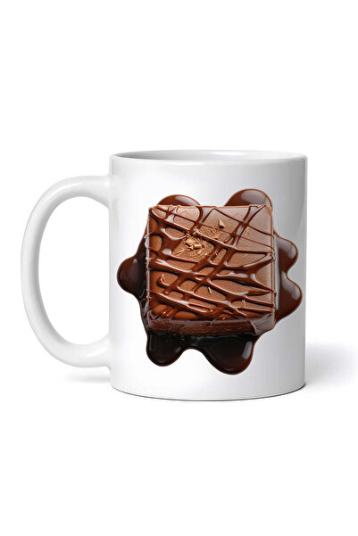 OEM Cană albă personalizată, Tort de ciocolată, INOVATIX®. 330ml