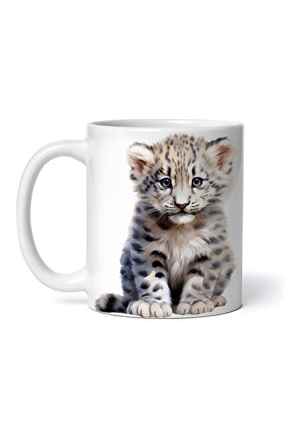 OEM Cană albă personalizată, pui de leopard, INOVATIX®. 330ml