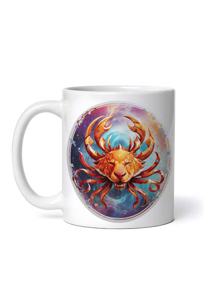 OEM Εξατομικευμένη Λευκή Κούπα, Σύμβολο Ζωδίου Σκορπιού, Inovatix®. 330ml