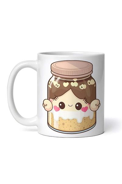 OEM Personalized white mug, Creamy Pudding, INOVATIX®. 330ml