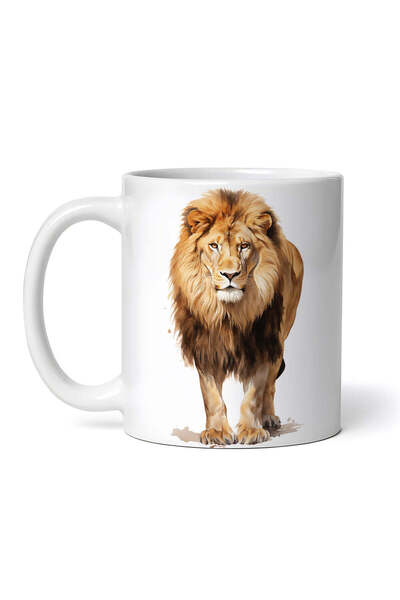 OEM Εξατομικευμένη λευκή κούπα, Λιοντάρι, INOVATIX®. 330ml